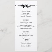 メニューカ結婚ード、メニュー、ディナー、ランチ メニュー (正面)