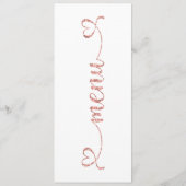 メニューカ結婚ード、メニュー、ディナー、ランチ メニュー (裏面)