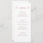 メニューカ結婚ード、メニュー、ディナー、ランチ メニュー (正面/裏面)
