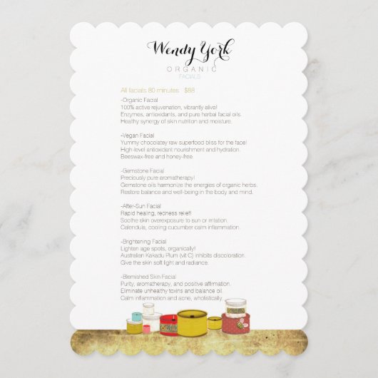 メニューキャンドルホタラップハニービー メニュー (正面)