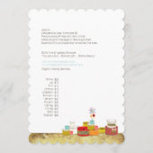 メニューキャンドルホタラップハニービー メニュー (裏面)