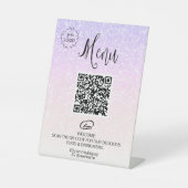 *~*メニューグリッターtabletopテーブルテントペデスタルサイン 台座サイン (正面)