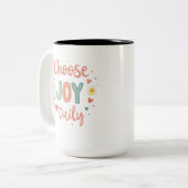 メニュージョイデイリーパステルドードルアイコン ツートーンマグカップ (正面左)