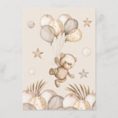 メニューテディベアベビーベビーシャワー エンクロージャーカード (裏面)