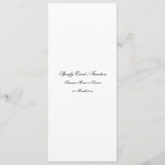 メニューテンプレート-あなた専有物を作成して下さい メニュー (正面)