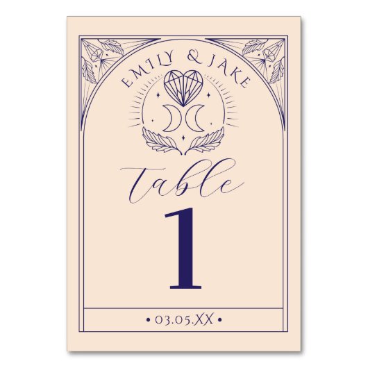 メニューテーブルタロット神秘的な結晶の衛星の数 テーブルナンバー (正面)