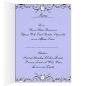 メニューディナーカードシルバーブルーダイヤモンド (内側 (右))