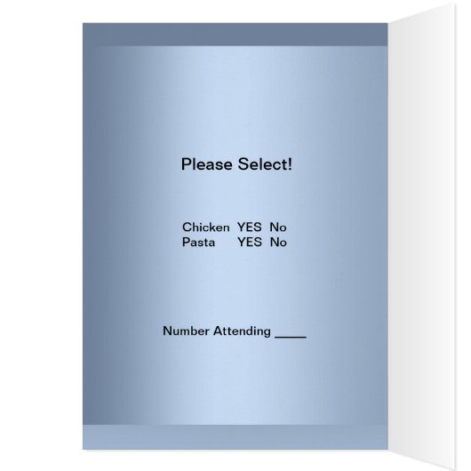 メニューディナーカードファースト聖餐会 (内側 (左))