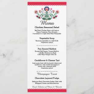 メニューフィエスタパーティーメキシコレッドウェディングレセプション メニュー