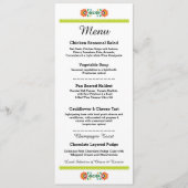 メニューフェスタのパーティーのメキシコ結婚式のライムの披露宴 メニュー (正面)