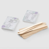 メニューフエレガントァン薄紫ブルー白バラフローラ ハンドファン (組立なし)