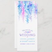 メニューブルーのカスケードフローラアートの水色 メニュー (正面/裏面)