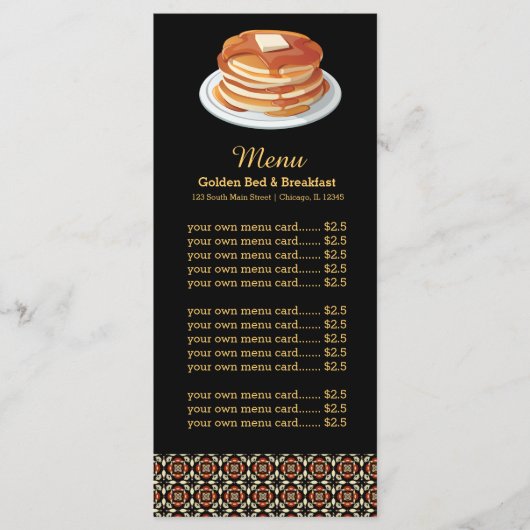 メニューブレックファースト メニュー (正面)