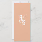 メニュープランナーダーク結婚テラコッタ 招待状 (裏面)