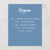 メニュープログラムほこりっぽい青い誕生日パーティー (裏面)