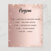 メニュープログラムバラ金ゴールド誕生日の予算 チラシ (裏面)