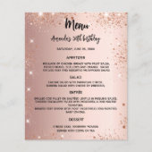 メニュープログラムバラ金ゴールド誕生日の予算 チラシ (正面)