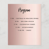 メニュープログラムバラ金ゴールド誕生日パーティー予算 チラシ (裏面)