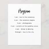 メニュープログラム白カスタムパーティー色予算 チラシ (裏面)