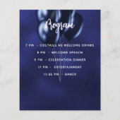 メニュープログラムnavy blue white balloons (裏面)