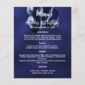メニュープログラムnavy blue white balloons budget チラシ (正面)