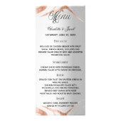 メニュープログラムsilverバラ金ゴールド結婚大理石 ラックカード (正面)