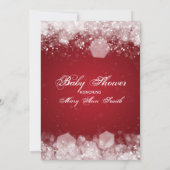 メニューベビーシャワーナイトスパークルレッド 招待状 (裏面)