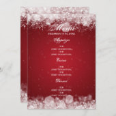 メニューベビーシャワーナイトスパークルレッド 招待状 (正面/裏面)