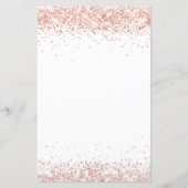 メニューホワイトローズ金ゴールドエレガントな結婚式 (裏面)