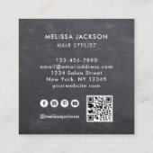 メニューボードスタイルヘアバイネームQRコード スクエア名刺 (裏面)