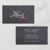 メニューボードタイポグラフィヘアの名前順 名刺 (正面/裏面)