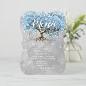 メニューメイソンジャールブルーハートリーフツリー水色 メニュー (スタンド正面)