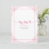 メニューモダンタイポグラフィとヴィンテージ旋回フレーム メニュー (スタンド正面)