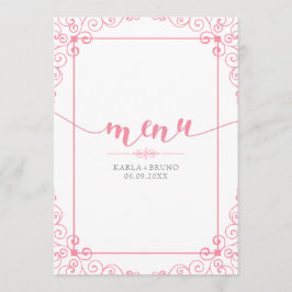 メニューモダンタイポグラフィとヴィンテージ旋回フレーム メニュー