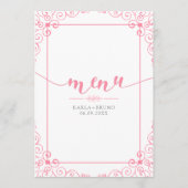 メニューモダンタイポグラフィとヴィンテージ旋回フレーム メニュー (正面)