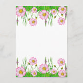 メニューワイルドフラワーズベビーイン開花ベビーシャワー エンクロージャーカード (裏面)