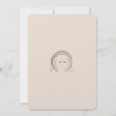 メニューヴィンテージブルゴーニュレッドアールヌーボー 招待状 (裏面)