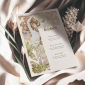 メニューヴィンテージマーメイドアールヌーボー 招待状