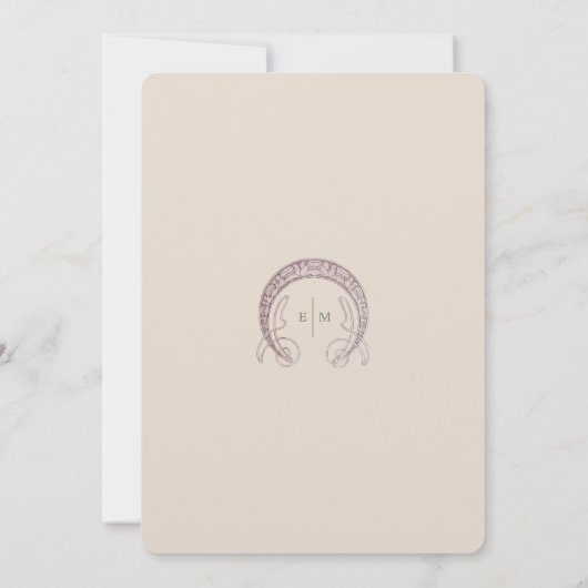 メニューヴィンテージマーメイドアールヌーボー 招待状 (裏面)