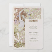 メニューヴィンテージマーメイドアールヌーボー 招待状 (正面)