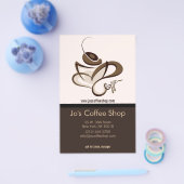 メニュー付きコーヒーショップフライヤー チラシ (シングル)