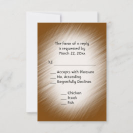 メニュー付きチョコレートRSVP 出欠カード