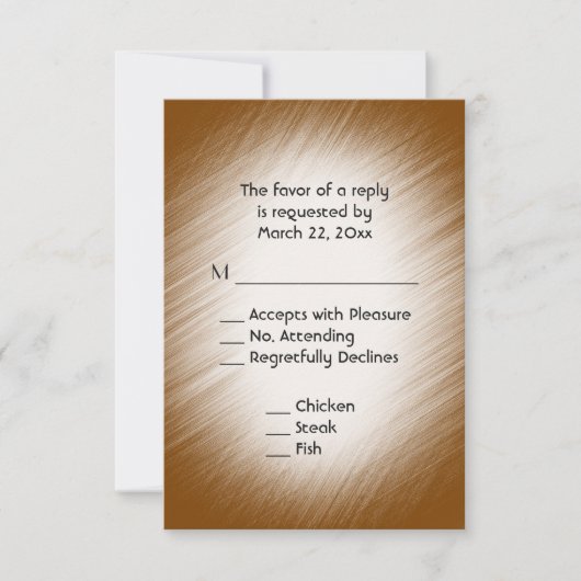 メニュー付きチョコレートRSVP 出欠カード (正面)