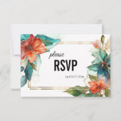 メニュー付きハイビスカスセレナーデパラダイス 出欠カード (正面)