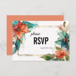 メニュー付きハイビスカスセレナーデパラダイス 出欠カード