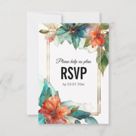 メニュー付きハイビスカスセレナーデパラダイス 出欠カード