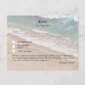 メニュー付きRSVPテンプレートビーチ先コースト ポストカード (正面)
