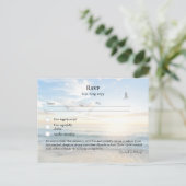 メニュー付きRSVPテンプレートビーチ先コースト ポストカード (スタンド正面)