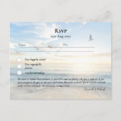 メニュー付きRSVPテンプレートビーチ先コースト ポストカード (正面)