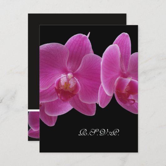 メニュー付招待状への返信(5 x 7 招待状用) 出欠カード (正面/裏面)